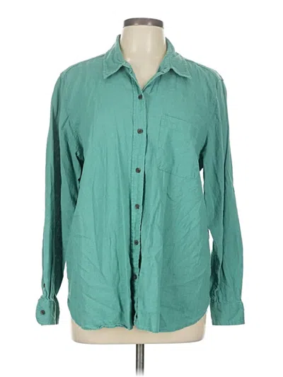 Pre-owned Universal Thread Long Sleeve Button Down Shirt In Blue