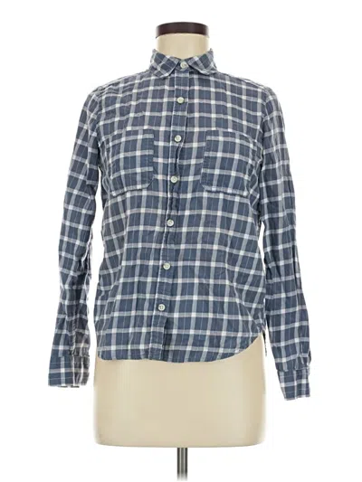 Pre-owned Universal Thread Long Sleeve Button Down Shirt In Blue