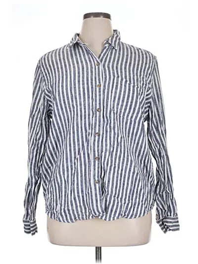 Pre-owned Universal Thread Long Sleeve Button Down Shirt In Blue