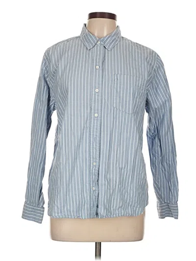 Pre-owned Universal Thread Long Sleeve Button Down Shirt In Blue