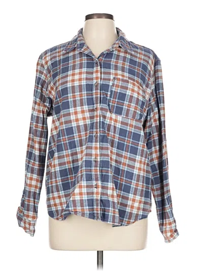 Pre-owned Universal Thread Long Sleeve Button Down Shirt In Blue