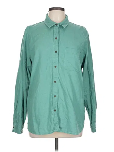 Pre-owned Universal Thread Long Sleeve Button Down Shirt In Blue