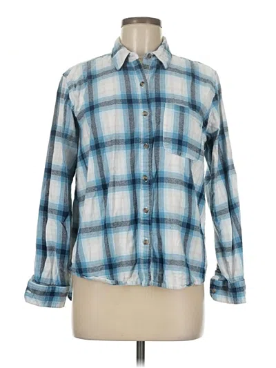 Pre-owned Universal Thread Long Sleeve Button Down Shirt In Blue