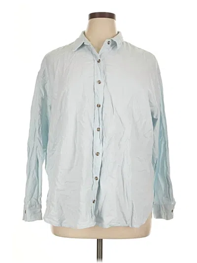 Pre-owned Universal Thread Long Sleeve Button Down Shirt In Blue