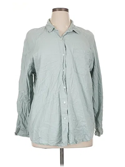 Pre-owned Universal Thread Long Sleeve Button Down Shirt In Blue