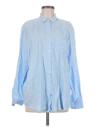 Pre-owned Universal Thread Long Sleeve Button Down Shirt In Blue