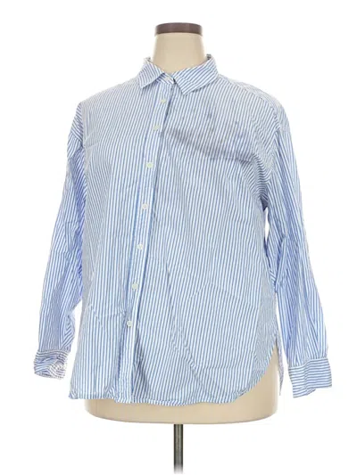 Pre-owned Universal Thread Long Sleeve Button Down Shirt In Blue