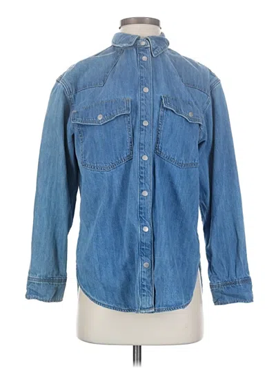 Pre-owned Universal Thread Long Sleeve Button Down Shirt In Blue
