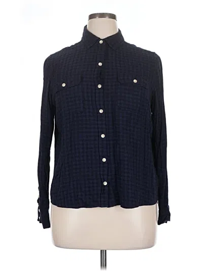 Pre-owned Universal Thread Long Sleeve Button Down Shirt In Blue