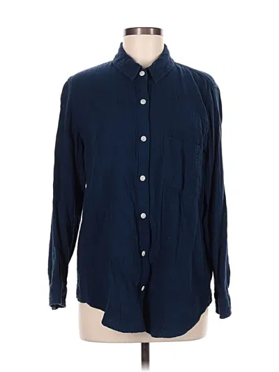 Pre-owned Universal Thread Long Sleeve Button Down Shirt In Blue