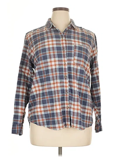 Pre-owned Universal Thread Long Sleeve Button Down Shirt In Blue