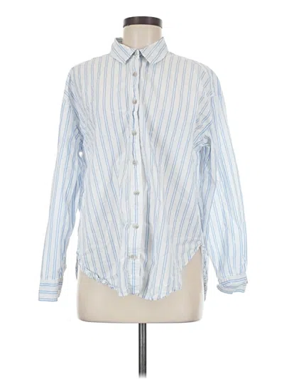 Pre-owned Universal Thread Long Sleeve Button Down Shirt In Blue