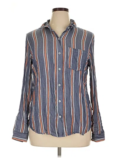 Pre-owned Universal Thread Long Sleeve Button Down Shirt In Blue