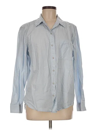 Pre-owned Universal Thread Long Sleeve Button Down Shirt In Blue