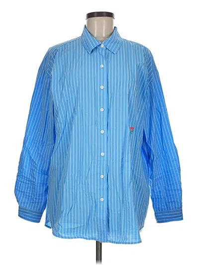 Pre-owned Universal Thread Long Sleeve Button Down Shirt In Blue