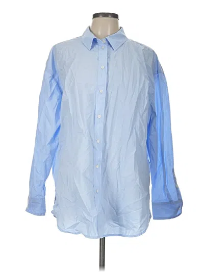 Universal Thread Long Sleeve Button Down Shirt In Blue