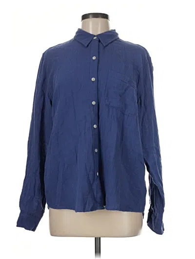 Pre-owned Universal Thread Long Sleeve Button Down Shirt In Blue
