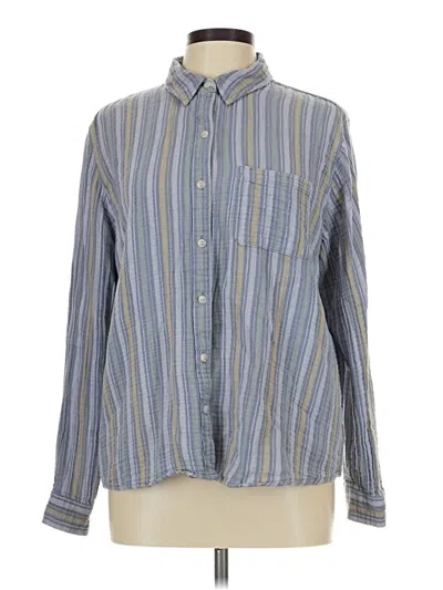 Pre-owned Universal Thread Long Sleeve Button Down Shirt In Blue
