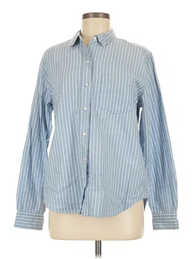 Pre-owned Universal Thread Long Sleeve Button Down Shirt In Blue