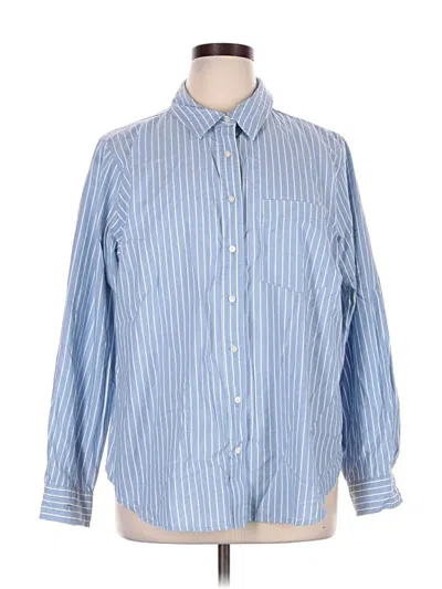 Pre-owned Universal Thread Long Sleeve Button Down Shirt In Blue