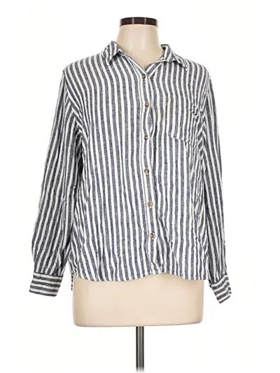Pre-owned Universal Thread Long Sleeve Button Down Shirt In Blue