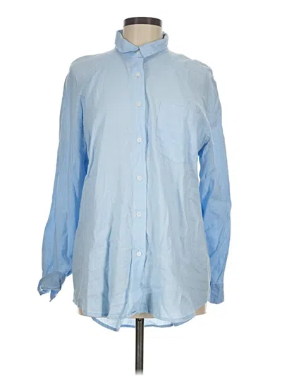Pre-owned Universal Thread Long Sleeve Button Down Shirt In Blue