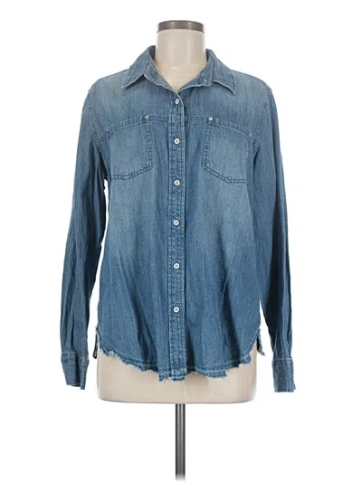 Pre-owned Universal Thread Long Sleeve Button Down Shirt In Blue