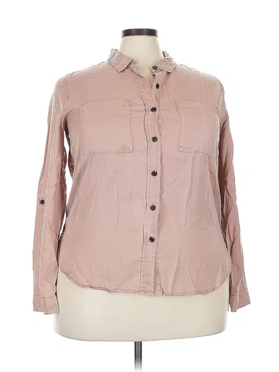 Pre-owned Universal Thread Long Sleeve Button Down Shirt In Brown