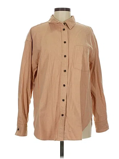 Pre-owned Universal Thread Long Sleeve Button Down Shirt In Brown