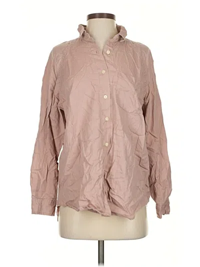 Pre-owned Universal Thread Long Sleeve Button Down Shirt In Brown