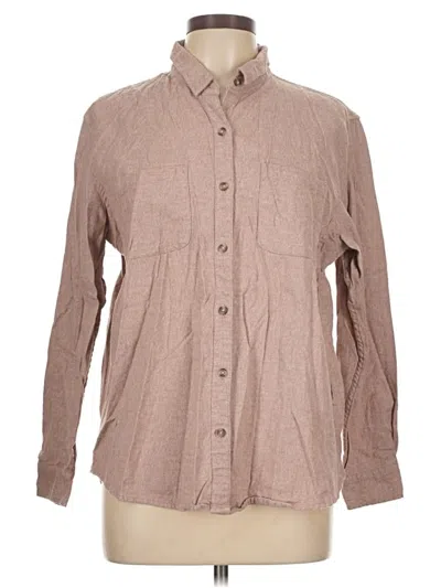 Pre-owned Universal Thread Long Sleeve Button Down Shirt In Brown