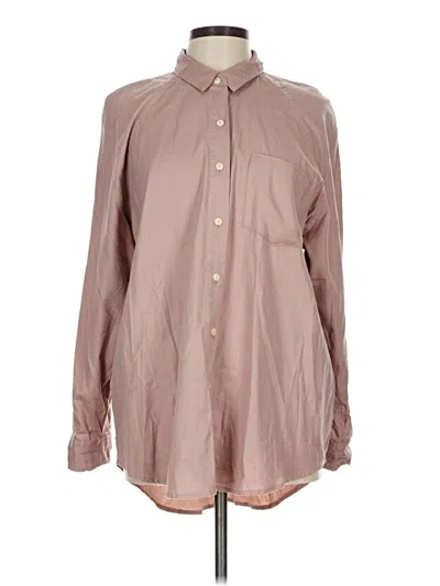 Pre-owned Universal Thread Long Sleeve Button Down Shirt In Brown