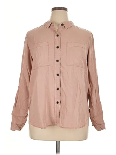 Pre-owned Universal Thread Long Sleeve Button Down Shirt In Brown