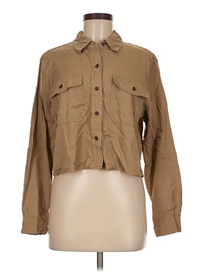 Pre-owned Universal Thread Long Sleeve Button Down Shirt In Brown