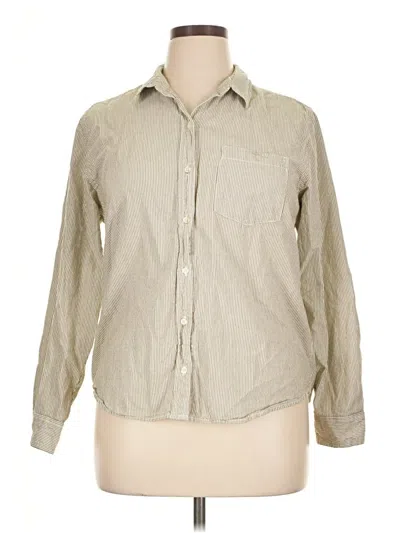 Pre-owned Universal Thread Long Sleeve Button Down Shirt In Brown