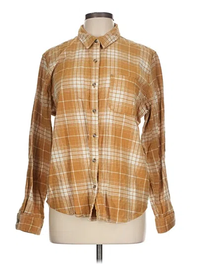 Pre-owned Universal Thread Long Sleeve Button Down Shirt In Brown