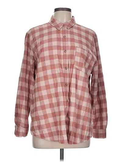 Pre-owned Universal Thread Long Sleeve Button Down Shirt In Brown