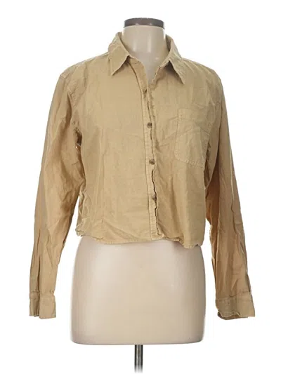 Pre-owned Universal Thread Long Sleeve Button Down Shirt In Brown