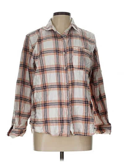 Pre-owned Universal Thread Long Sleeve Button Down Shirt In Brown