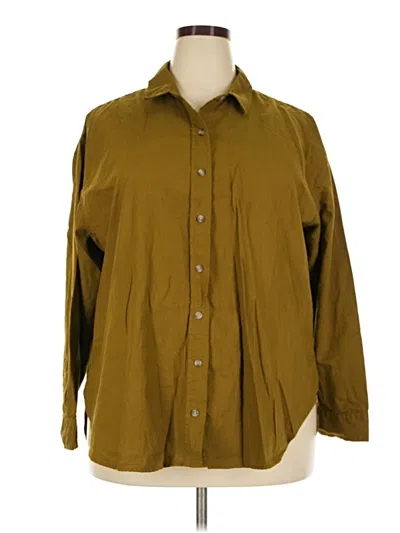 Pre-owned Universal Thread Long Sleeve Button Down Shirt In Brown