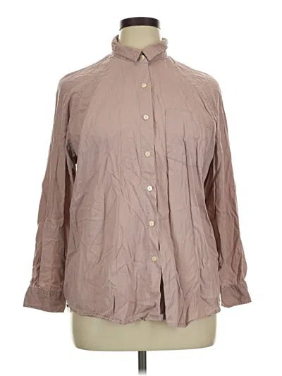 Pre-owned Universal Thread Long Sleeve Button Down Shirt In Brown
