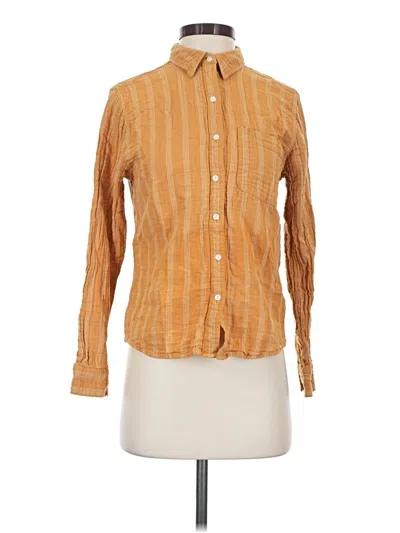 Pre-owned Universal Thread Long Sleeve Button Down Shirt In Brown