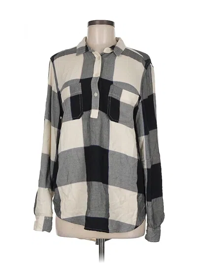 Pre-owned Universal Thread Long Sleeve Button Down Shirt In Gray