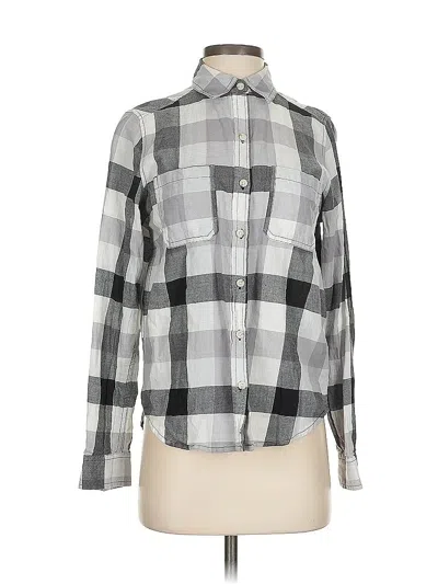 Pre-owned Universal Thread Long Sleeve Button Down Shirt In Gray