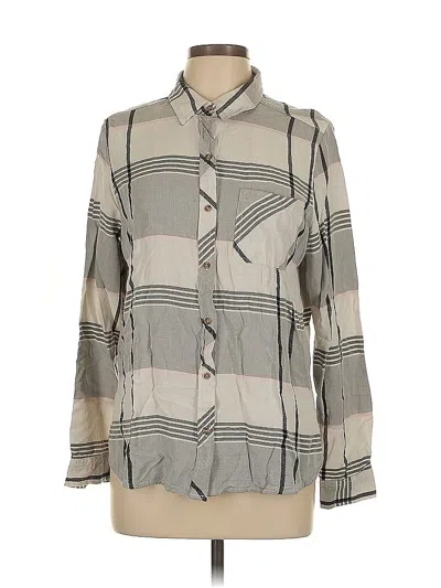Pre-owned Universal Thread Long Sleeve Button Down Shirt In Gray