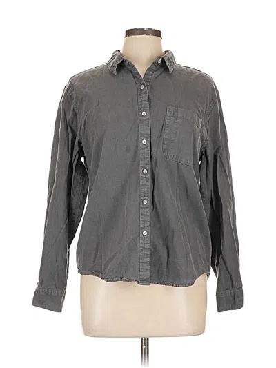 Pre-owned Universal Thread Long Sleeve Button Down Shirt In Gray