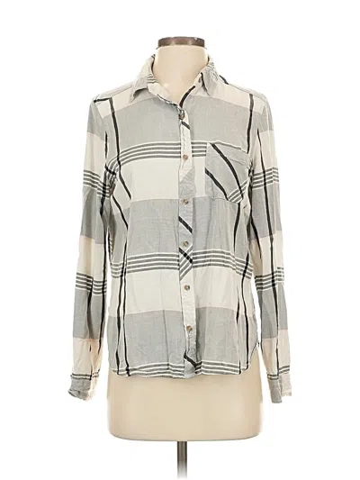 Pre-owned Universal Thread Long Sleeve Button Down Shirt In Gray