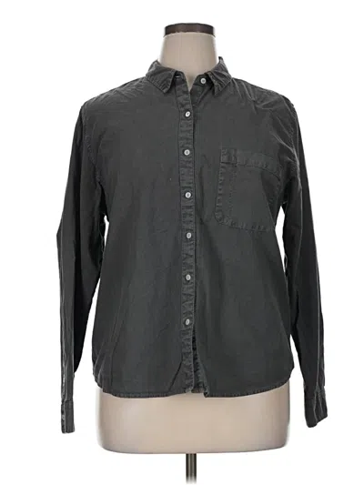Pre-owned Universal Thread Long Sleeve Button Down Shirt In Gray