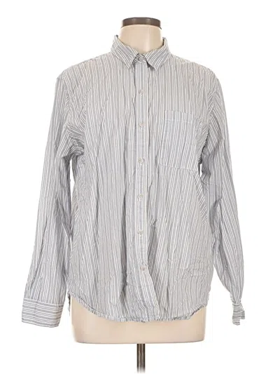 Pre-owned Universal Thread Long Sleeve Button Down Shirt In Gray