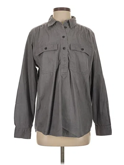 Pre-owned Universal Thread Long Sleeve Button Down Shirt In Gray